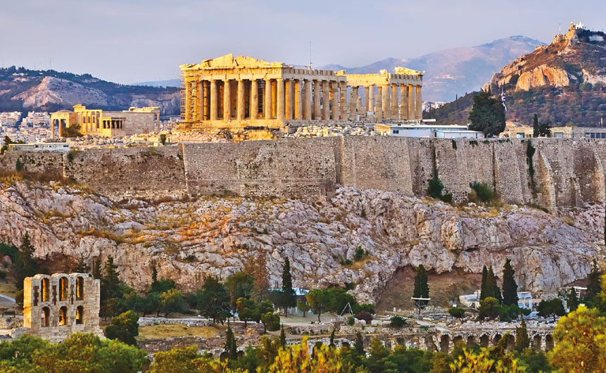 Piraeus - Athens Monuments and the Acropolis